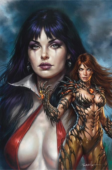VAMPIRELLA X WITCHBLADE SPECIAL #1 (ONE SHOT) CVR M INC 1:25 LUCIO PARRILLO VIRGIN VAR FOC August 31, 2026