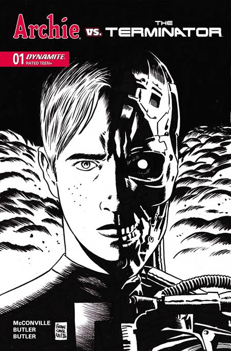 ARCHIE VS THE TERMINATOR #1 CVR O INC 1:25 FRANCESCO FRANCAVILLA LINE ART VAR FOC September 14, 2026