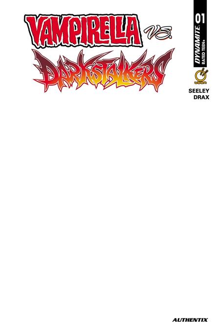 VAMPIRELLA VS DARKSTALKERS SPECIAL #1 (ONE SHOT) CVR F BLANK AUTHENTIX VAR FOC September 14, 2026