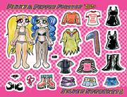 PINKY AND PEPPER FOREVER DRESS UP DOLLS STICKER SHEET