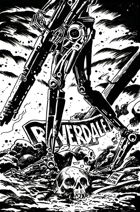 ARCHIE VS THE TERMINATOR #2 CVR L INC 1:7 FRANCESCO FRANCAVILLA LINE ART VIRGIN VAR FOC October 26, 2026