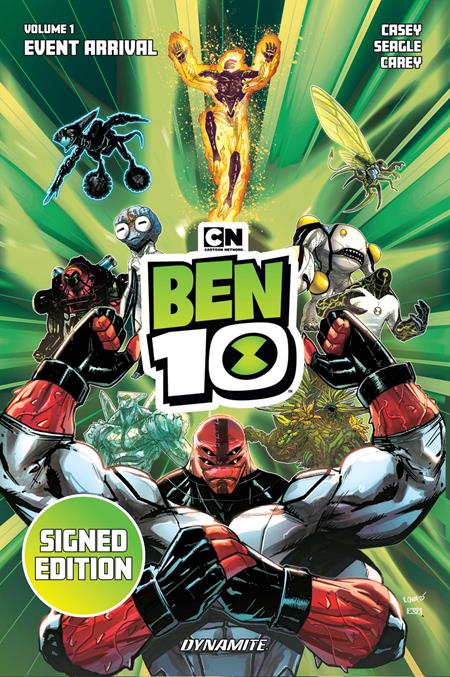 BEN 10 HC VOL 01 EVENT ARRIVAL SIGNED BY JOE CASEY AND STEVEN T SEAGLE CVR FOC October 26, 2026