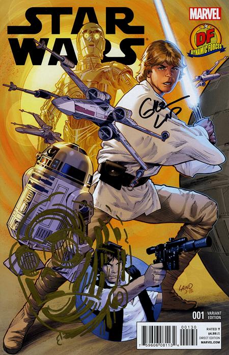 DF STAR WARS #1 DF VARIANT SIGNED BY GREG LAND AND REMARKED BY KEN HAESER WITH A GOLDEN C3PO HEAD SKETCH FOC November 2, 2026