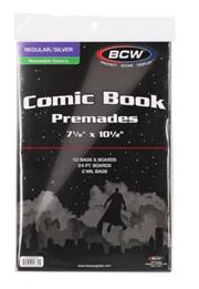 PREMADE RESEALABLE SILVER AGE BAG AND BOARD (50 PACK)