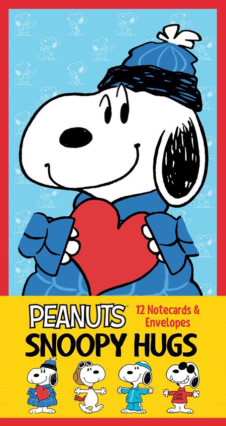 PEANUTS SNOOPY HUGS NOTECARDS 12 NOTECARDS AND ENVELOPES FOC December 7, 2026