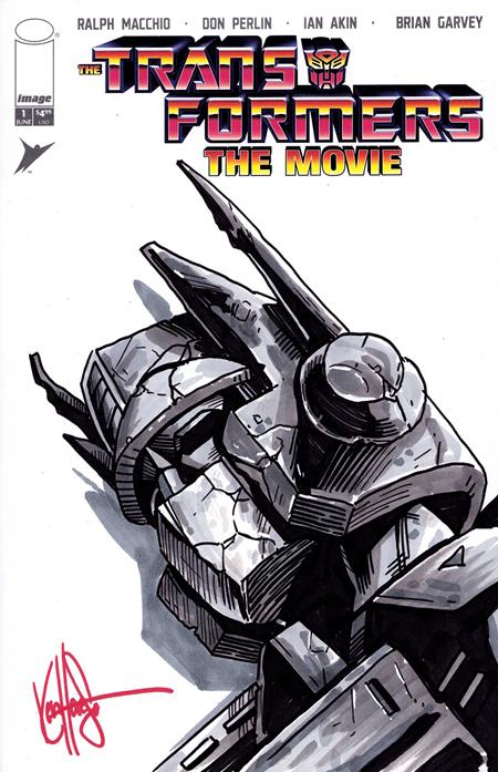 DF TRANSFORMERS THE MOVIE 40TH ANNIVERSARY EDITION #1 BLANK VARIANT SIGNED AND REMARKED BY KEN HAESER FOC December 7, 2026