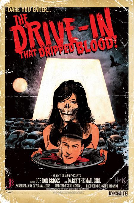 MONSTERVISION FEATURING JOE BOB BRIGGS AND DARCY #2 CVR D ROBERT HACK METAL PREMIUM VAR FOC January 4, 2027