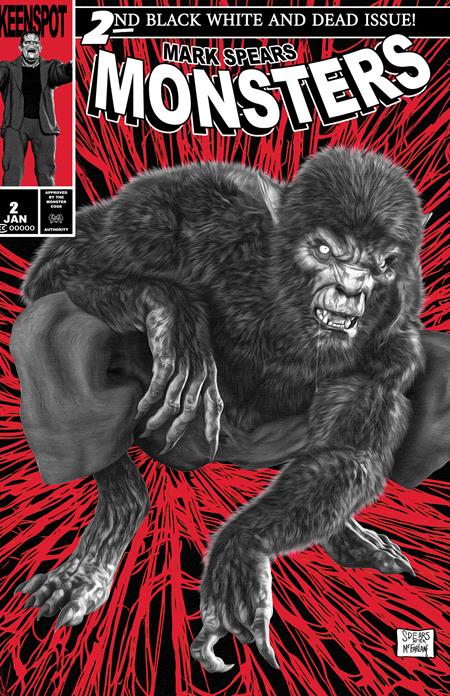 MARK SPEARS MONSTERS #2 4TH PTG BLACK WHITE & DEAD EDITION CVR C MARK SPEARS SPIDER MAN #1 HOMAGE VAR FOC November 30, 2026