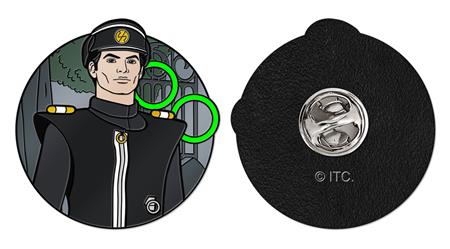 CAPTAIN SCARLET CPT BLACK ENAMEL PIN BADGE FOC December 28, 2026