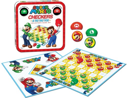 Super Mario - Checkers & Tic Tac Toe Collector's Game Set