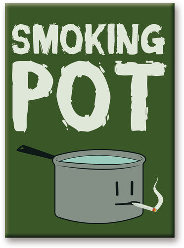 Weed Smoking Pot 2.5 x 3.5 Flat Magnet