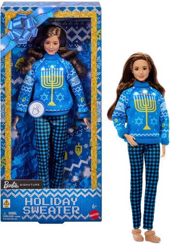Barbie Signature Holiday Sweater Doll, Hannukah