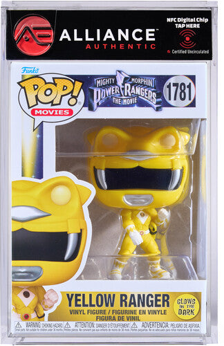 Funko POP! Movies: Mighty Morphin Power Rangers: The Movie - Yellow Ranger (Glow-in-the-Dark) - Alliance Authentic Encapsulated