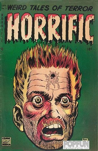 Pre-Code Horror Comic Book Cover - Horrific (17x12) Metal Sign