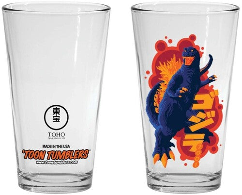 Toon Tumblers - Godzilla - King Ghidorah Tom Whalen Art Pint Glass
