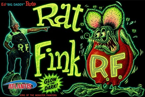 Ed Big Daddy Roth Rat Fink Figure Glow in the Dark Ghost of the Rat Fink Model Kit