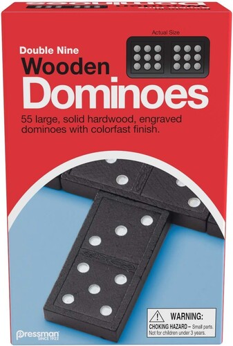 Pressman Classic Games: Double Nine Wooden Dominoes