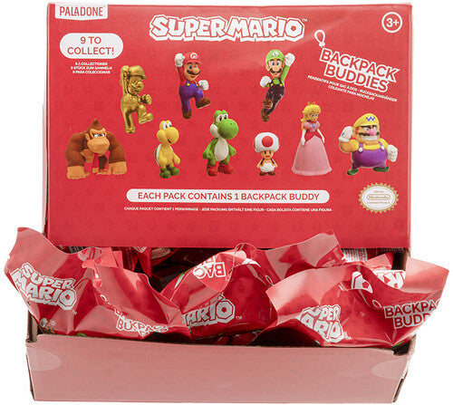 Super Mario Backpack Buddies 24-Piece Blind Box PDQ Countertop Display