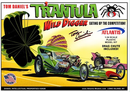 Tom Daniel - T'rantula Wild Digger Dragster Show Rod 1/24 Scale Model Kit FOC November 5, 2026
