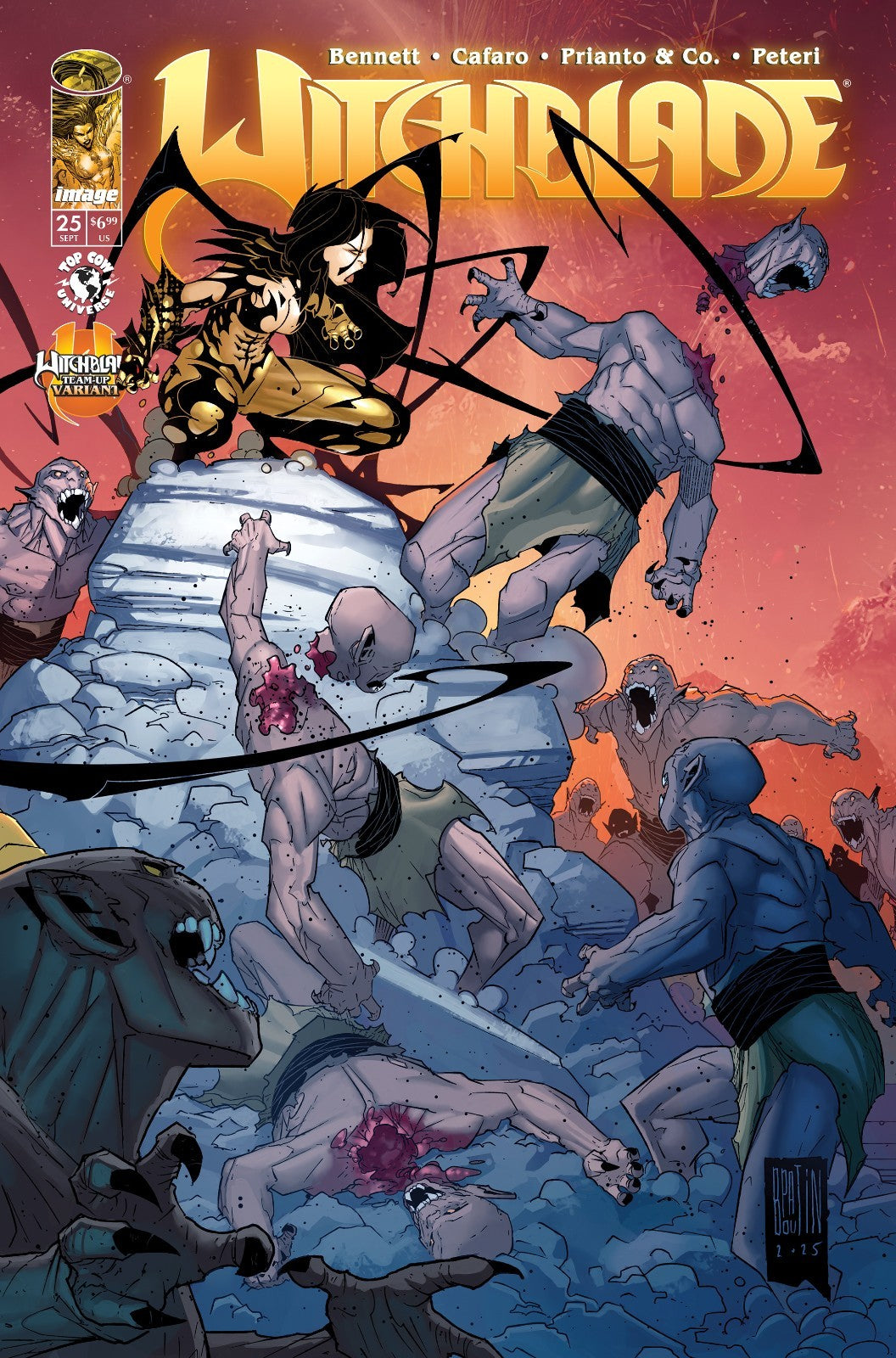 WITCHBLADE #25 C BOUTIN, FIRCHOW CONNECTING WITCHBLADE TEAM-UP FOC 9/9/26
