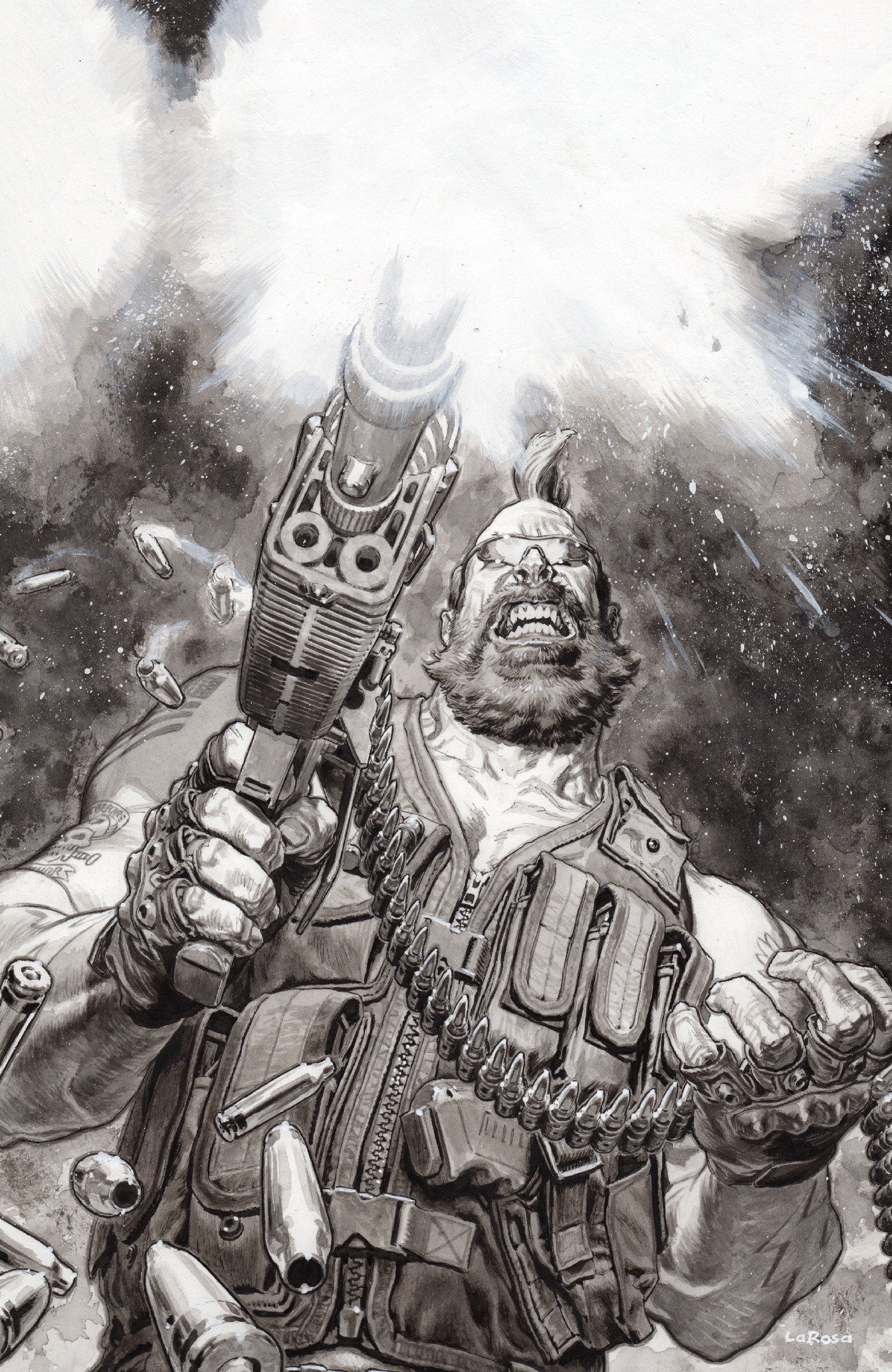 Fort Psycho #2 CVR E INC 1:20 Lewis Larosa B&W VAR FOC August 17, 2026