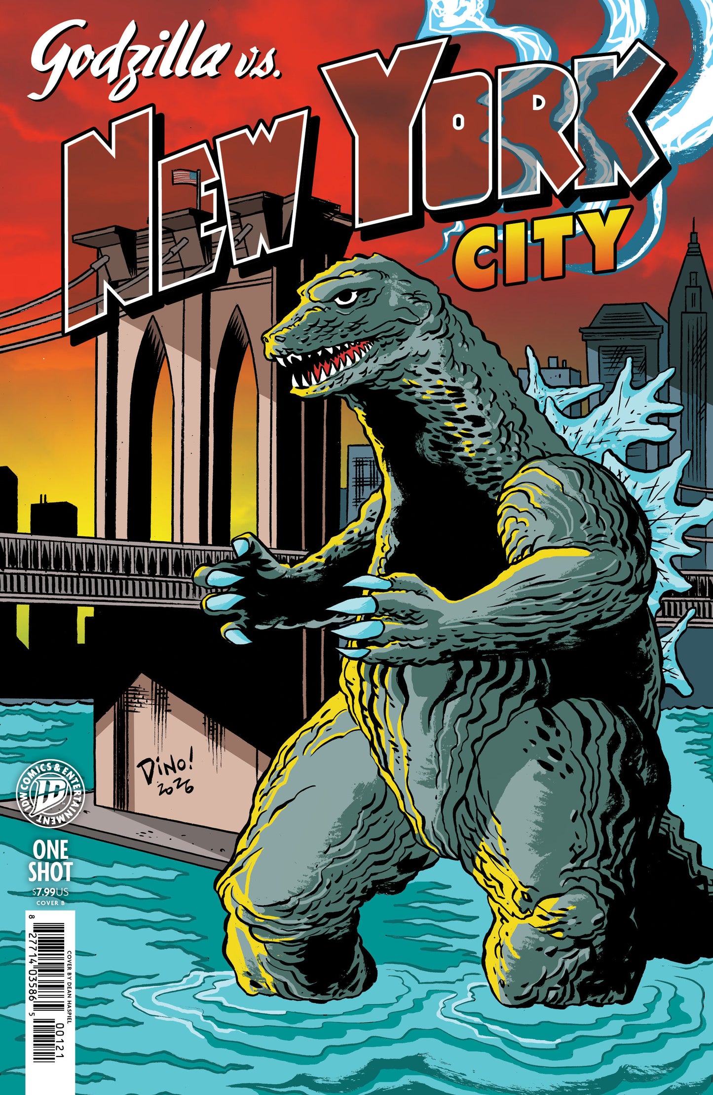 Godzilla Vs. America: New York City Variant B (Haspeil) FOC August 17, 2026