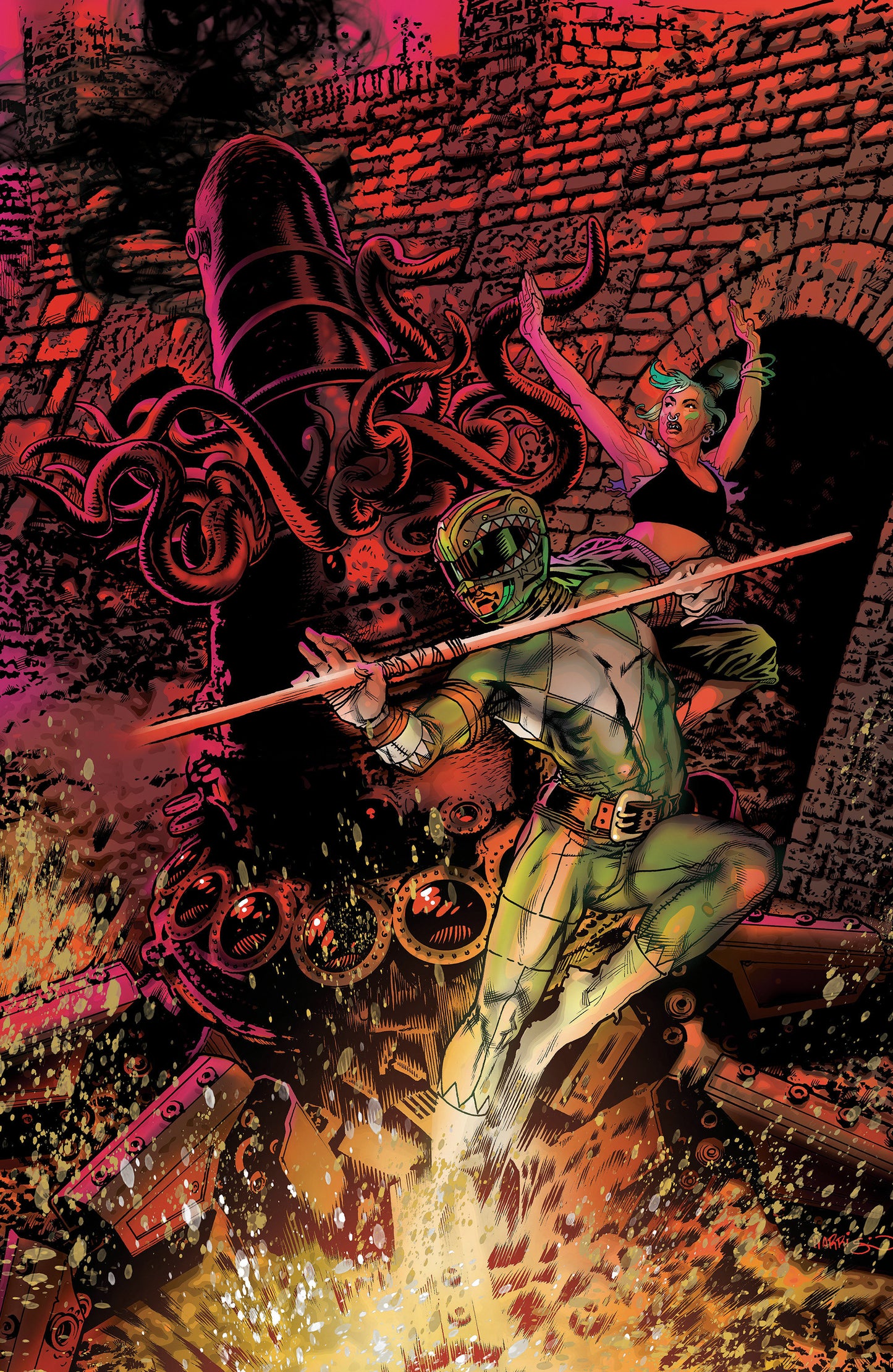 Power Rangers Green #2 D Foil Variant (Full Art, Foil, Harris) FOC August 17, 2026