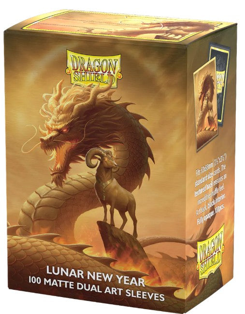 Dragon Shield Sleeves: Standard Matte Dual Art Lunar New Year 2027 - Fire Goat 100CT FOC November 2, 2026