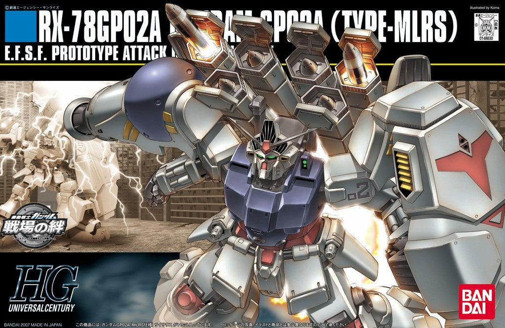 #75 RX-78GP02A Gundam GP02 Physalis MLRS Custom "Gundam 0083", Bandai Hobby HGUC