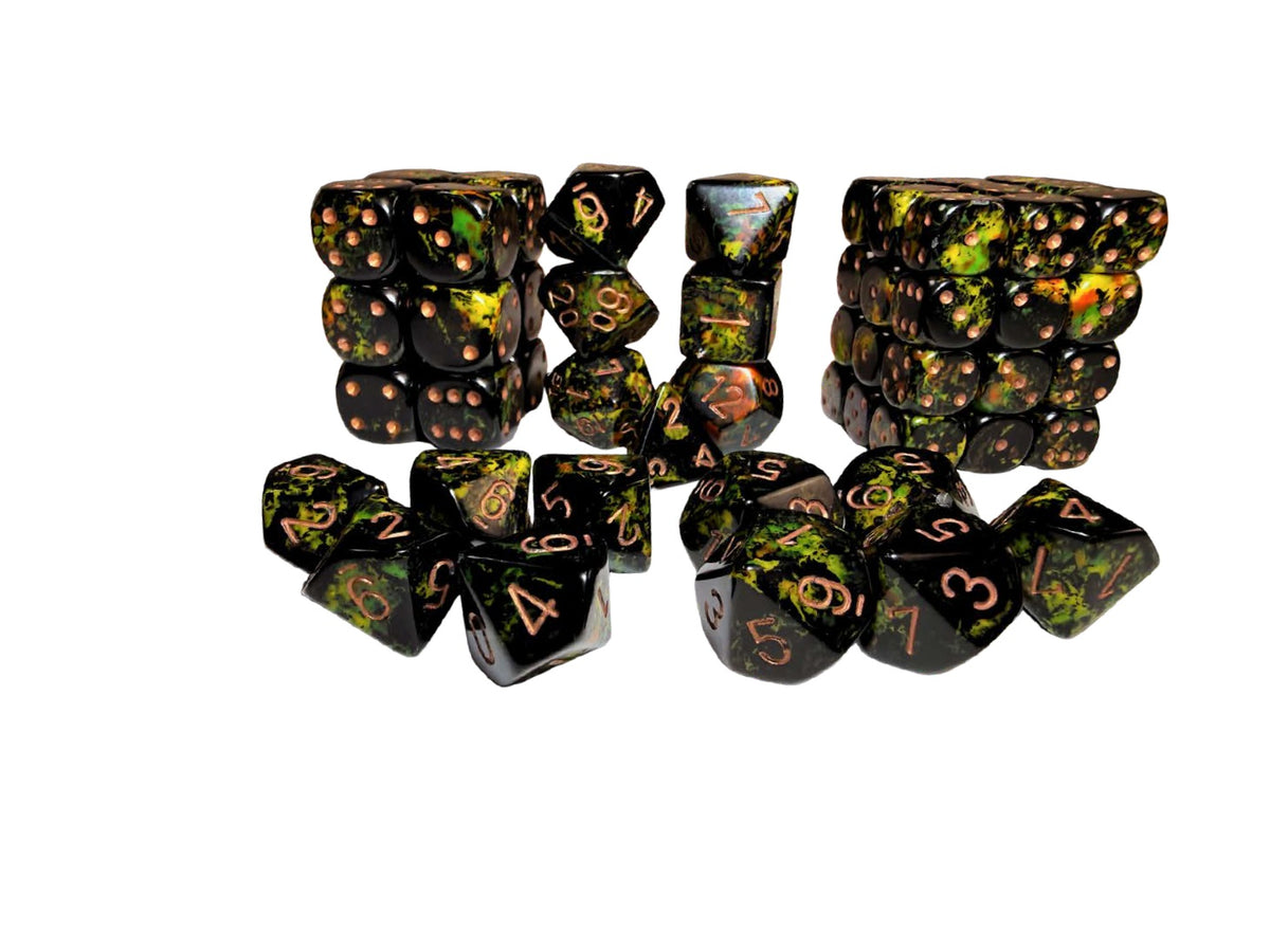 Chessex Brush Dice Deep Forest 7 Die Set