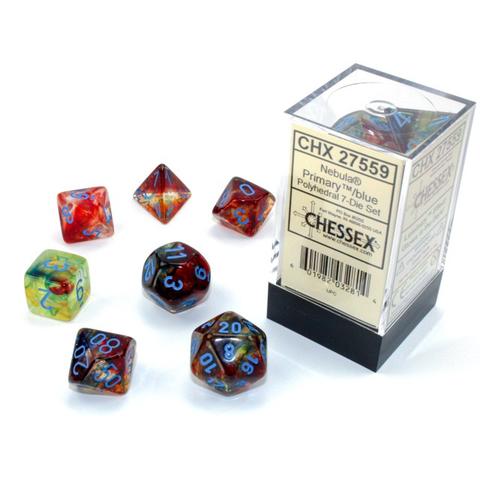 Chessex Nebula Primary Turquoise Luminary 7 Die Set