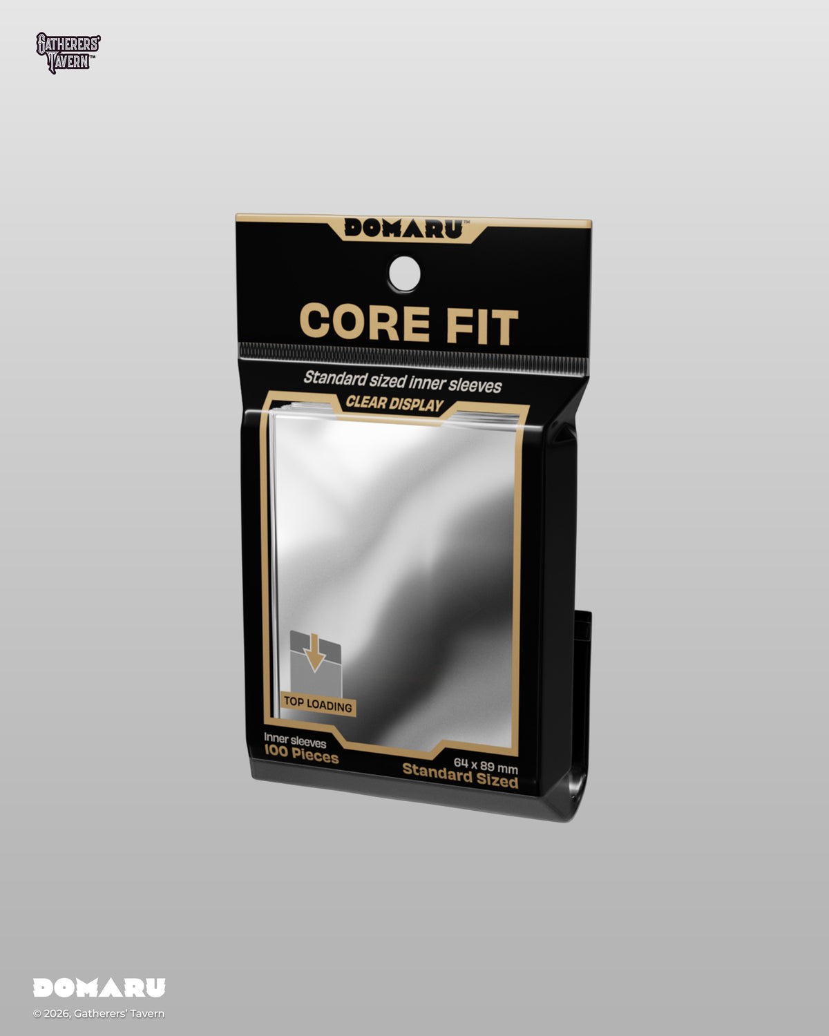 Gatherers' Tavern : Domaru Core Fit Standard Sized Card Sleeve 100ct - Clear