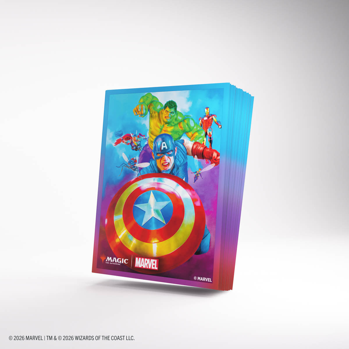 Gamegenic: Magic: The Gathering | Marvel Super Heroes Premium Art Sleeves - Captain America, Team Leader