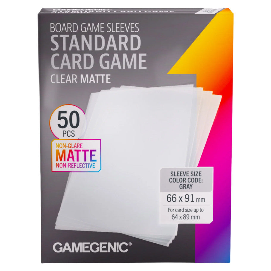 Deck Protector: Board Game Sleeves: Standard Card Game: Matte: Clear (50)