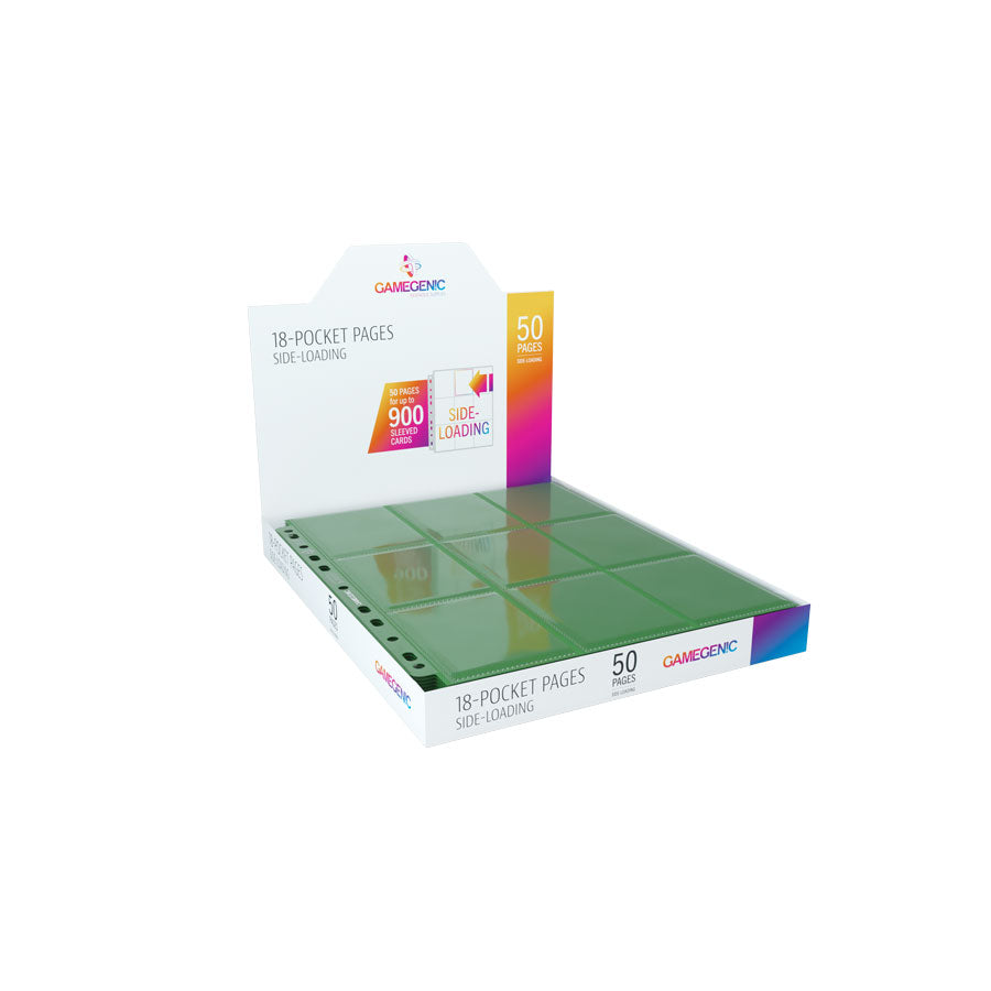 Gamegenic - Sideloading 18-Pocket Pages: 50 pg Green