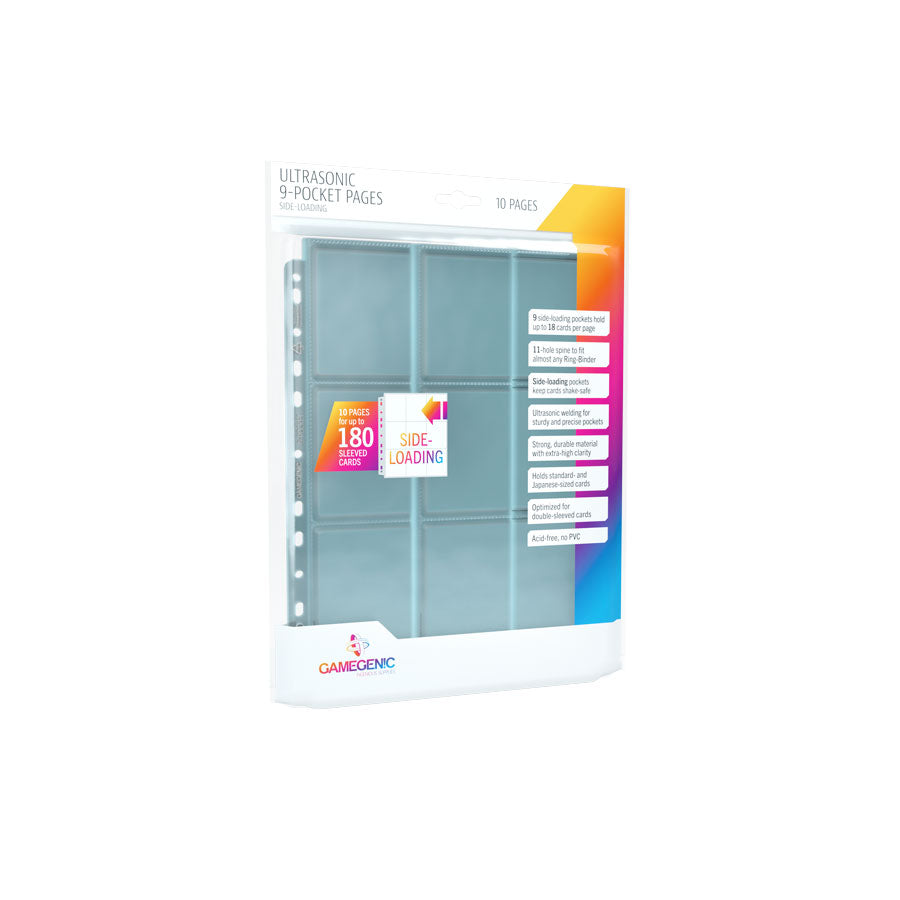 Gamegenic - Sideloading 9-Pocket Pages: 10 pg Clear