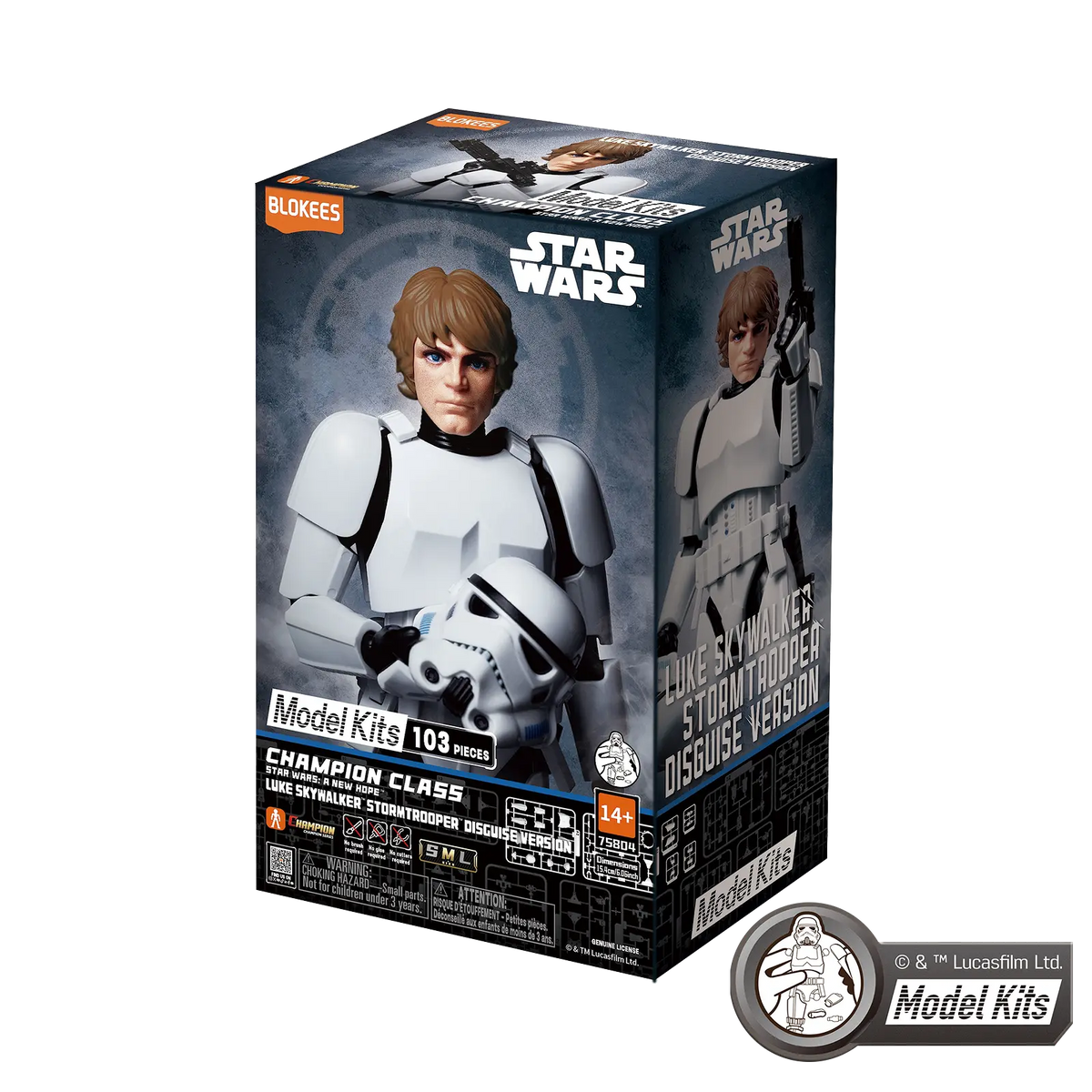 STAR WARS: A NEW HOPE™ CHAMPION CLASS 04 LUKE SKYWALKER™ STORMTROOPER™ DISGUISE VERSION MODEL KITS | Blokees