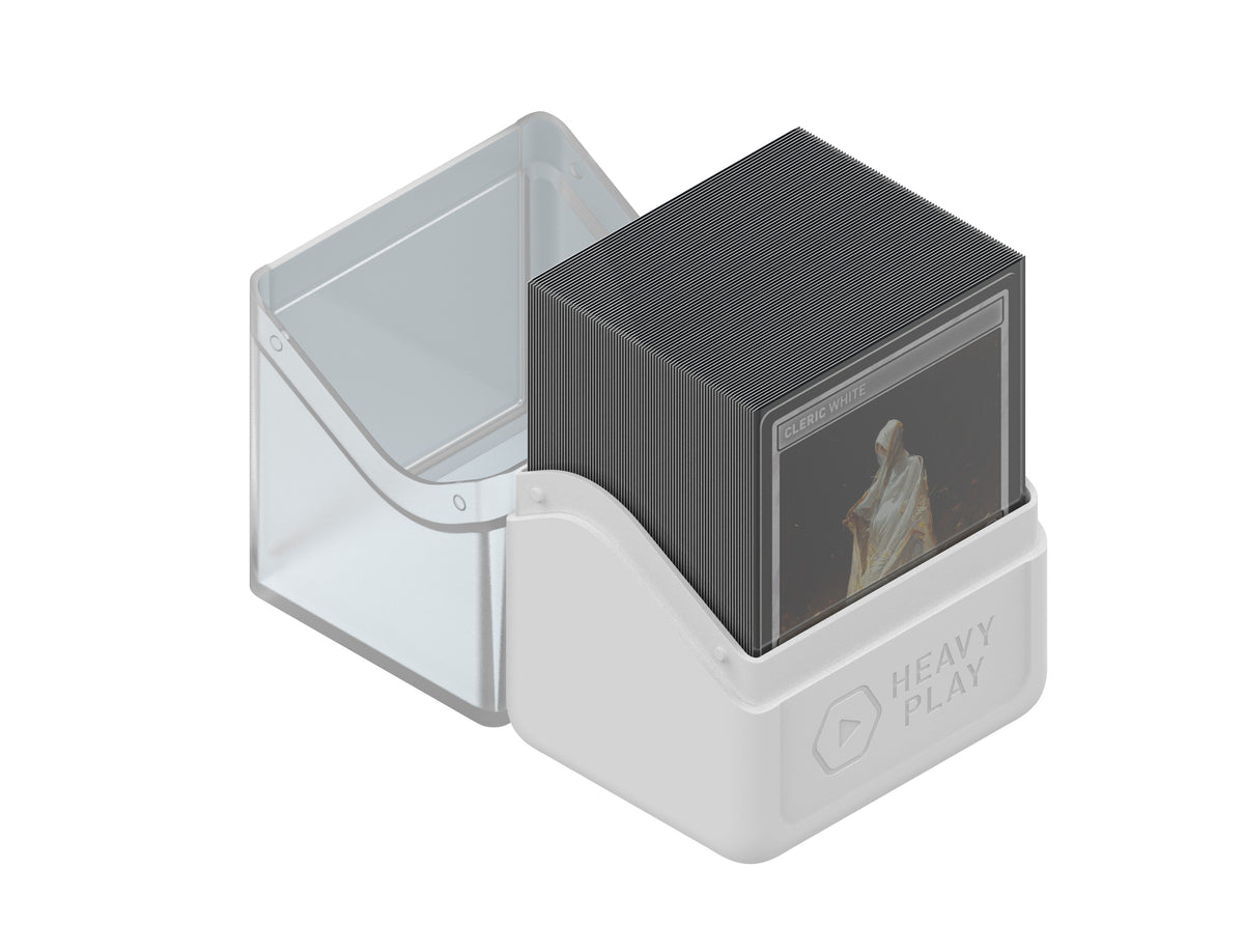 Heavy Play RFG Deck Box 80 Double Sleeved Cleric White