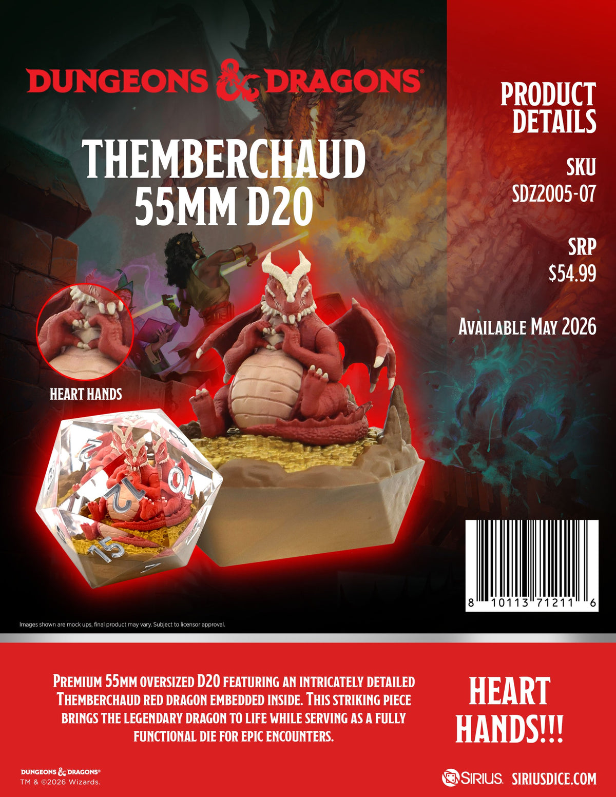 Sirius Dice: D&D Scenic - Themberchaud 55mm d20