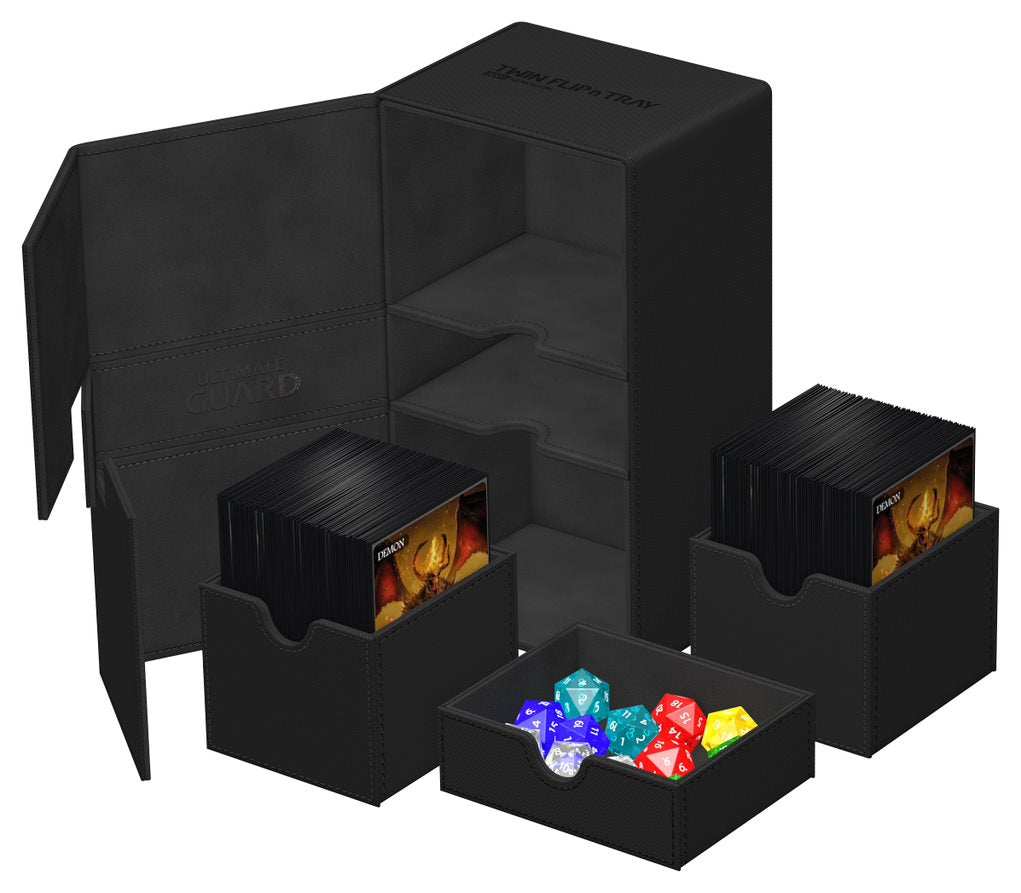 Ultimate Guard Twin Flip N Tray 200+ Monocolor - Black