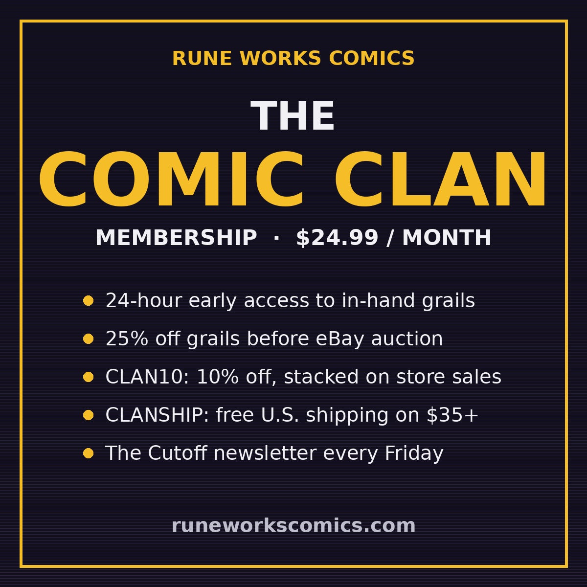 The Comic Clan membership by Rune Works Comics — $24.99 per month