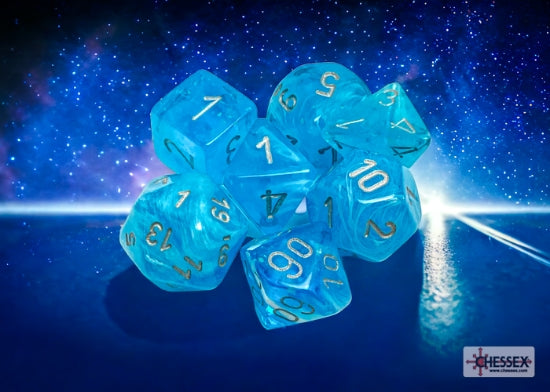 Chessex: 7CT Luminary Sky & Silver Polyhedral Dice Set