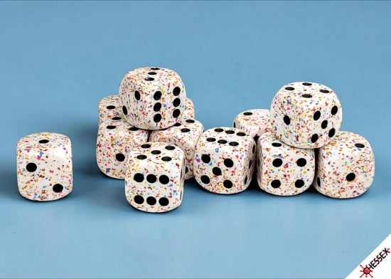 Speckled Birthday 16mm d6 Dice Block