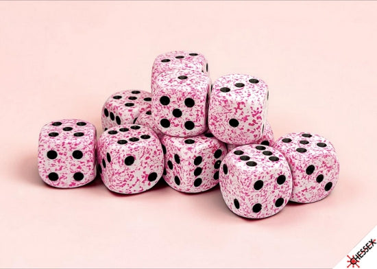 Speckled Pink 16mm d6 Dice Block