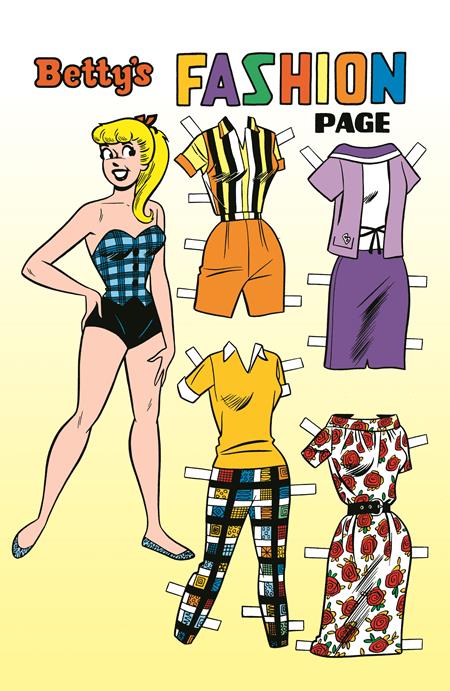 ARCHIE COMICS 85TH ANNIVERSARY PRESENTS BETTY & VERONICA FASHION PAGES (ONE-SHOT) CVR E DAN DECARLO SILVER FOIL BETTY PIN-UP VAR FOC August 3, 2026