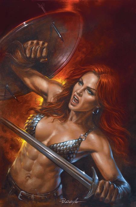 RED SONJA SHE DEVIL WITH A SWORD #5 CVR F LUCIO PARRILLO METAL PREMIUM VAR FOC August 10, 2026