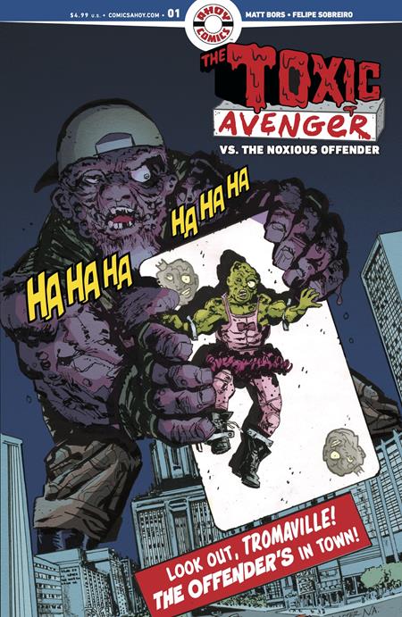 TOXIC AVENGER VS THE NOXIOUS OFFENDER #1 (OF 5) CVR B 3 COPY GREG SCOTT CLASSIC COVERS HOMAGE UNLOCK VAR (MR) FOC September 7, 2026