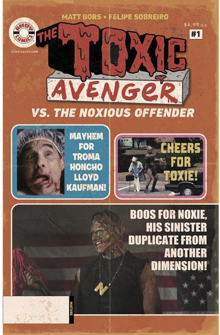 TOXIC AVENGER VS THE NOXIOUS OFFENDER #1 (OF 5) CVR C 5 COPY TROMA PHOTO WRASSLIN MAGAZINE UNLOCK VAR (MR) FOC September 7, 2026