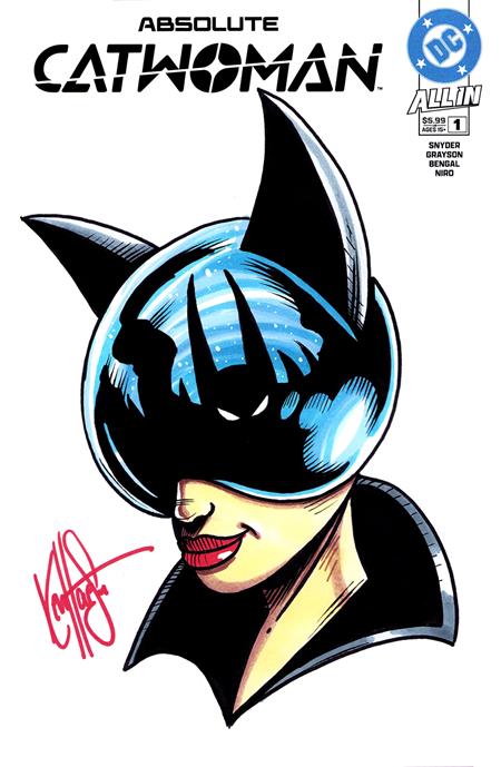 DF ABSOLUTE CATWOMAN #1 BLANK VARIANT SIGNED AND REMARKED BY KEN HAESER FOC September 7, 2026