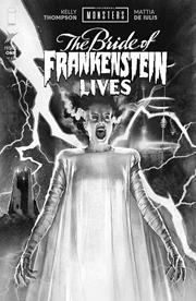 UNIVERSAL MONSTERS THE BRIDE OF FRANKENSTEIN LIVES #1 (OF 4) CVR E INC 1:25 JOSHUA MIDDLETON B&W CLASSIC HORROR VAR FOC September 28, 2026